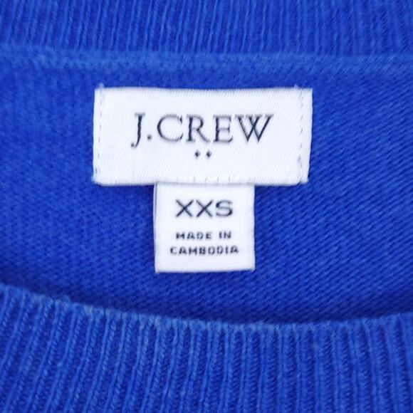 J. CREW Factory Sweater Tunic XXS Blue Wool Blend Long Sleeve Women Top - Picture 3 of 4